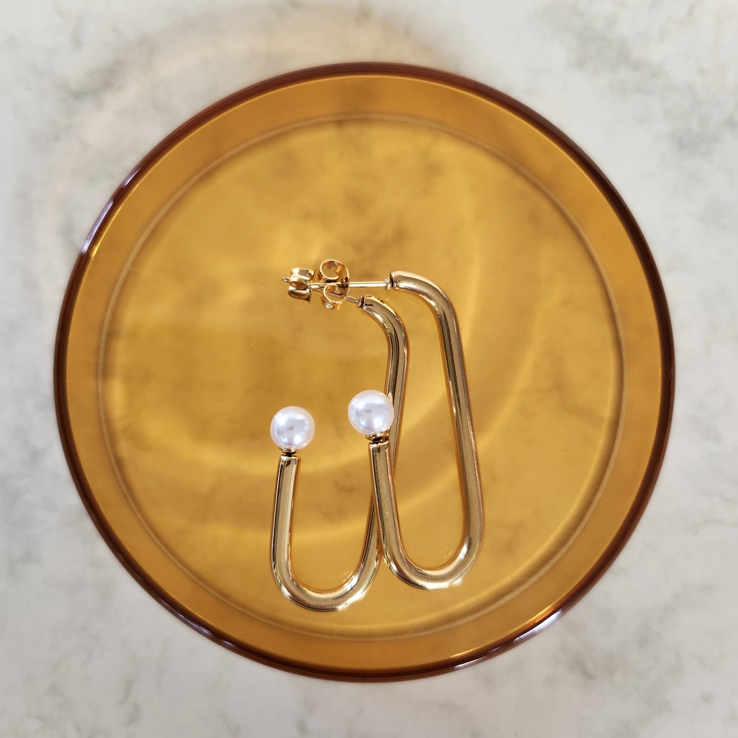 J-shaped Stud Earrings