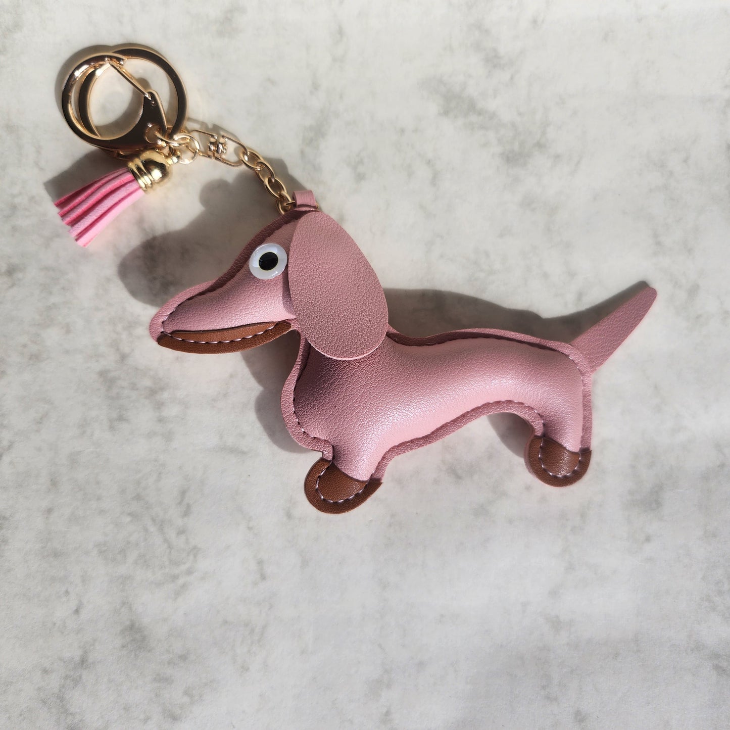 Pink Dachshund Charm