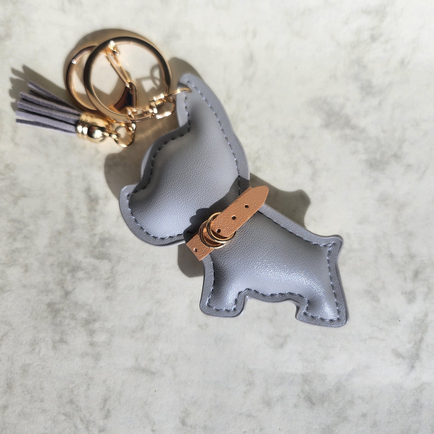 Grey Bulldog Charm