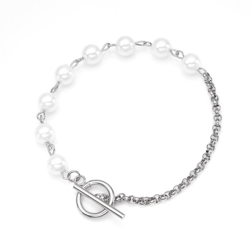 Silver and Pearl Bracelet