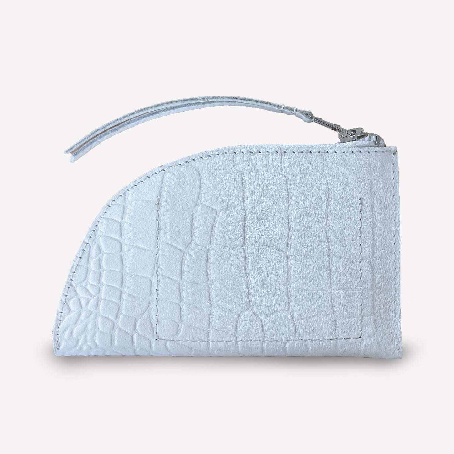 Classic Wallet Croc White