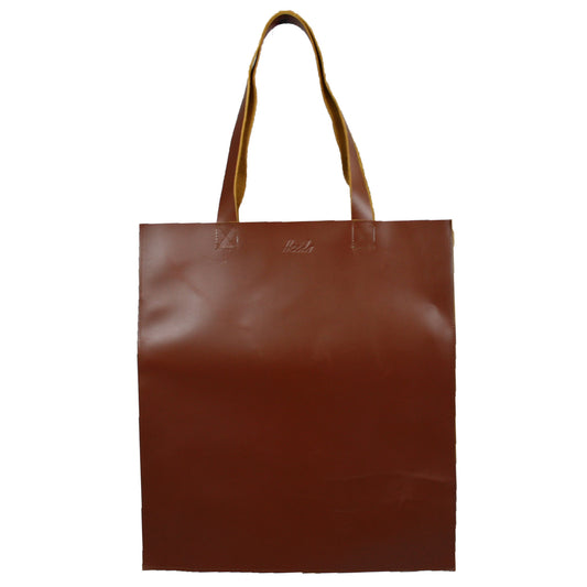 Leather Tote Warm Brown