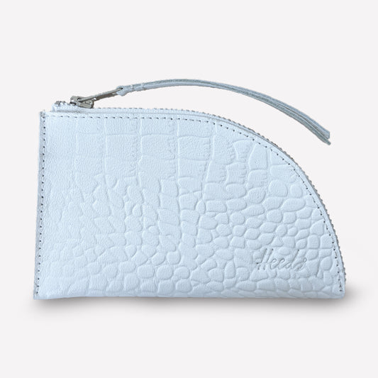 Classic Wallet Croc White