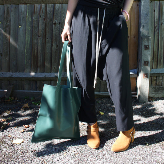 Leather Tote Green